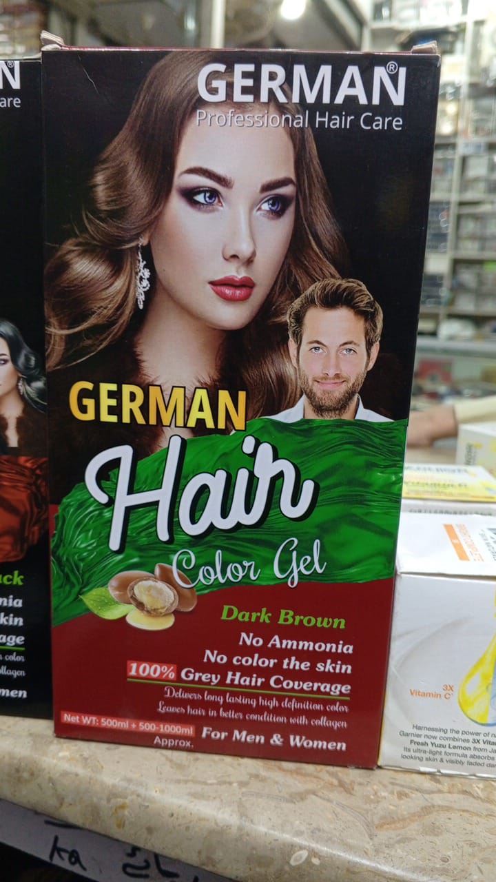 German hair color gel with Argan oil