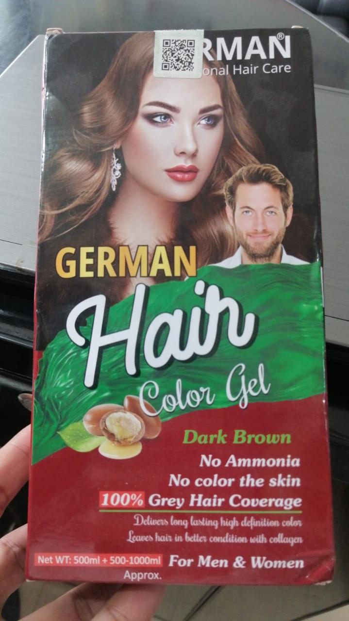 German hair color gel with Argan oil